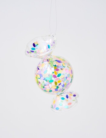 Christmas Shop Merry Morsels Blown Glass Lolly, Round product photo