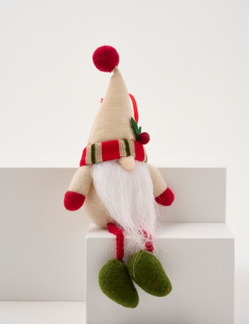 Christmas Shop Mistletoe Meadow Fabric Gnome, Natural product photo