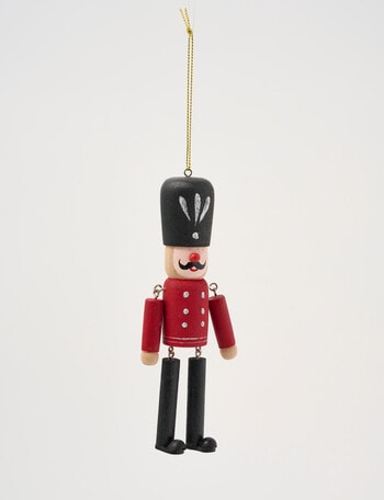 Christmas Shop Mistletoe Meadow Wooden Soldier, Red & Black product photo