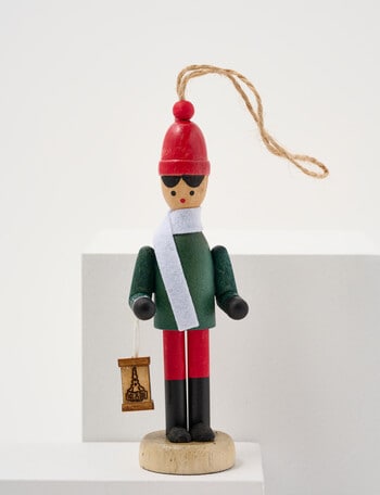 Christmas Shop Mistletoe Meadow Wooden Boy, Red & Green product photo