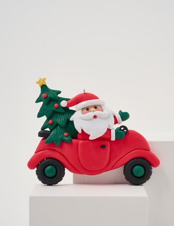 Christmas Shop Mistletoe Meadow Santa Claydough Car, Red product photo