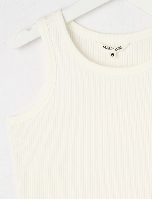 Mac & Ellie Rib Singlet, White product photo View 02 L