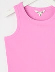 Mac & Ellie Rib Singlet, Bubblegum Pink product photo View 02 S