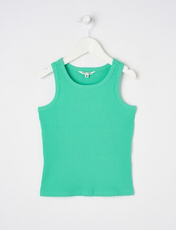 Mac & Ellie Rib Singlet, Jade Green product photo