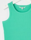 Mac & Ellie Rib Singlet, Jade Green product photo View 02 S