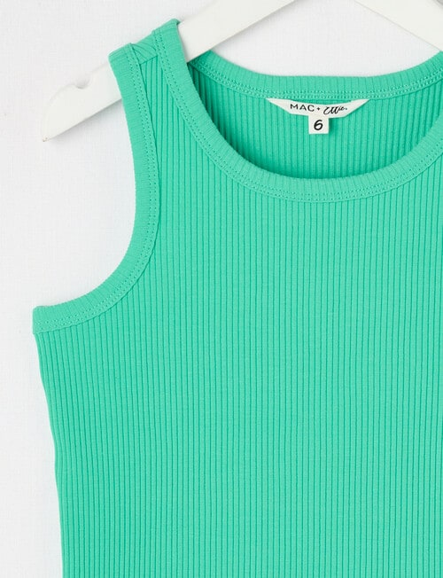 Mac & Ellie Rib Singlet, Jade Green product photo View 02 L