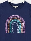 Mac & Ellie Rainbow Short Sleeve Tee, Navy product photo View 02 S