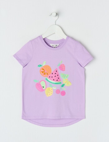 Mac & Ellie Fun Fruit Short Sleeve Tee, Lilac product photo