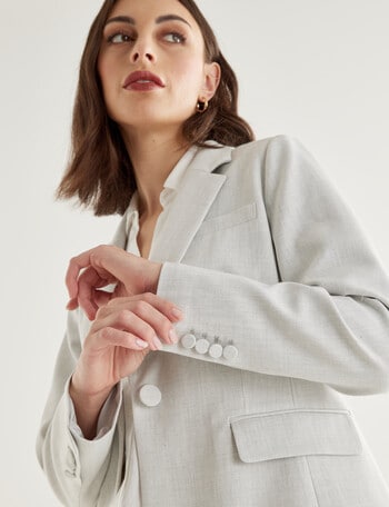 Oliver Black Long Sleeve Blazer, Silver product photo