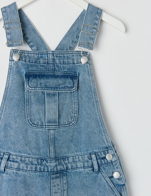 Switch Denim Cargo Pocket Shortall, Mid Blue product photo View 03 L