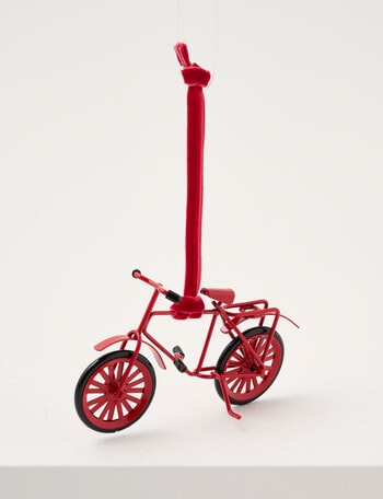 Christmas Shop Mistletoe Meadow Metal Bike, Red product photo