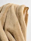 M&Co Shasta Faux Fur Throw, Biscotti product photo View 02 S