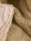 M&Co Shasta Faux Fur Throw, Biscotti product photo View 03 S