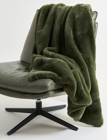 M&Co Shasta Faux Fur Throw, Martini product photo