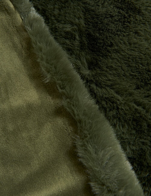 M&Co Shasta Faux Fur Throw, Martini product photo View 03 L