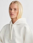 Calvin Klein Scuba Premium Monologo Hoodie, Ivory product photo View 03 S