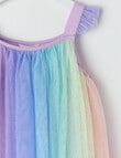 Mac & Ellie Rainbow Tulle Dress, Purple product photo View 02 S