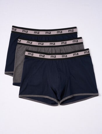 Mazzoni Trunk, 3-Pack, Navy & Charcoal product photo