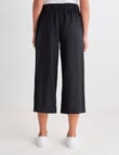 Zest Essential Linen Crop Pant, Black product photo View 02 S