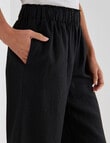 Zest Essential Linen Crop Pant, Black product photo View 04 S