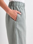 Zest Essential Linen Crop Pant, Sage product photo View 04 S