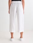 Zest Essential Linen Crop Pant, White product photo View 02 S