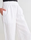 Zest Essential Linen Crop Pant, White product photo View 04 S