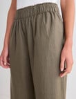 Zest Essential Linen Crop Pant, Teak product photo View 04 S