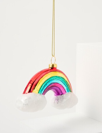 Christmas Shop Tidings & Treats Glass, Rainbow product photo