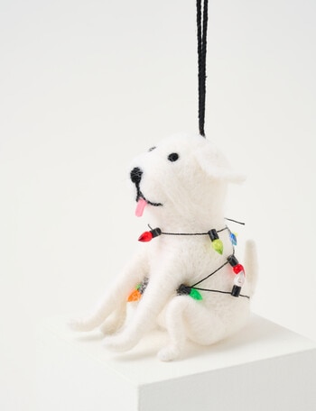 Christmas Shop Tidings & Treats Felt, Boxer in Lights product photo