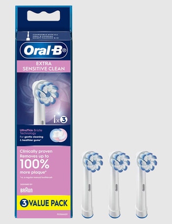 Oral B Extra Sensitive Refills, 3 Pack, White product photo