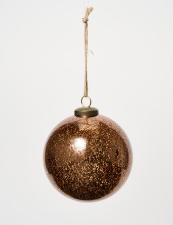 Christmas Shop Woodland Wonders Mercury Glass Bauble, Bronze product photo