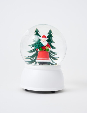 Christmas Shop Merry Morsels Musical Santa Snow Globe product photo