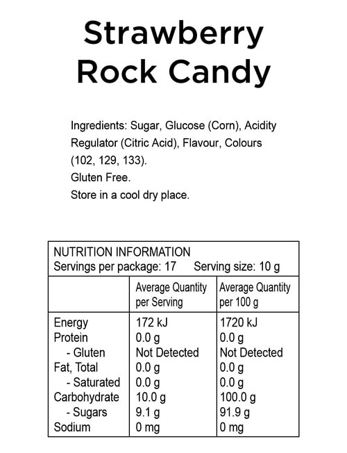 Random Harvest Strawberry Rock Candy, 170G product photo View 02 L