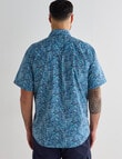 Logan Galla Short Sleeve Shirt, Teal product photo View 02 S