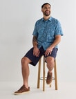 Logan Galla Short Sleeve Shirt, Teal product photo View 03 S