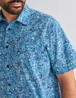 Logan Galla Short Sleeve Shirt, Teal product photo View 04 S