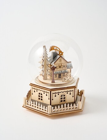 Christmas Shop Mistletoe Meadow Musical Wooden Village, Globe product photo