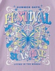 Switch Festival Short Sleeve Oversize Tee, Lilac product photo View 02 S