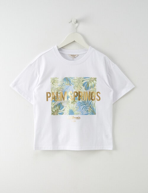 Switch Tropical Short Sleeve Boxy Tee, White product photo