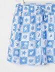 Switch Holiday Print Viscose Short, Bluebell product photo View 02 S