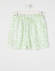 Switch Tropical Print Viscose Short, Lime product photo View 03 S