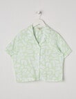 Switch Tropical Print Short Sleeve Shirt, Lime product photo View 03 S