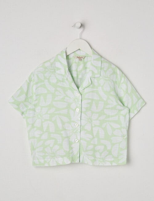 Switch Tropical Print Short Sleeve Shirt, Lime product photo View 03 L