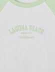 Switch Laguna Short Sleeve Crop Rib Raglan Tee, Lime product photo View 02 S