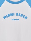 Switch Miami Short Sleeve Crop Rib Raglan Tee, Bluebell product photo View 02 S