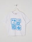 Switch Holiday Short Sleeve Boxy Tee, White product photo