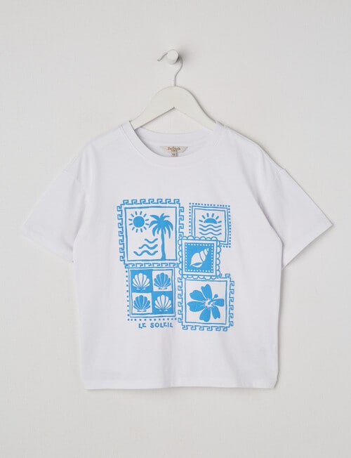 Switch Holiday Short Sleeve Boxy Tee, White product photo