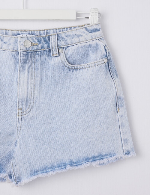 Switch Denim Raw Hem Mom Short, Light Blue product photo View 02 L