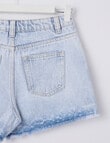 Switch Denim Raw Hem Mom Short, Light Blue product photo View 03 S